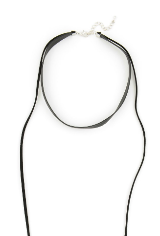 black wrap choker necklace