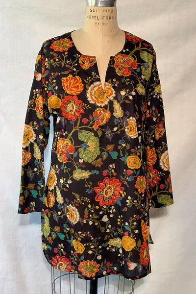 black floral tunic