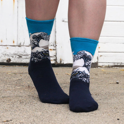 Great Wave art socks for women by Hot Sox