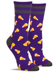 Cute candy corn socks for women