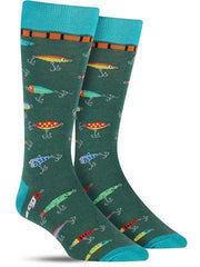 Cool fishing lure socks for men