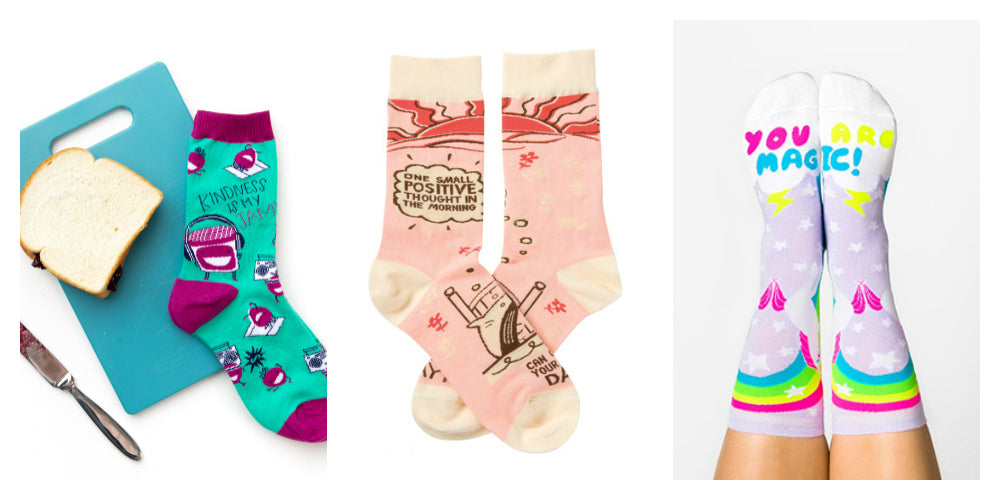 Fun inspirational novelty socks