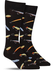 Cool fishing lure novelty socks