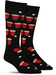 Funny men's beer pong socks