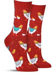 Cute chicken socks for women
