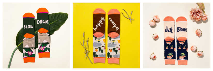 funny womens word socks by Woven Pear