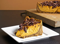 Pumpkin Cheesecake with Pecan Praline Topping