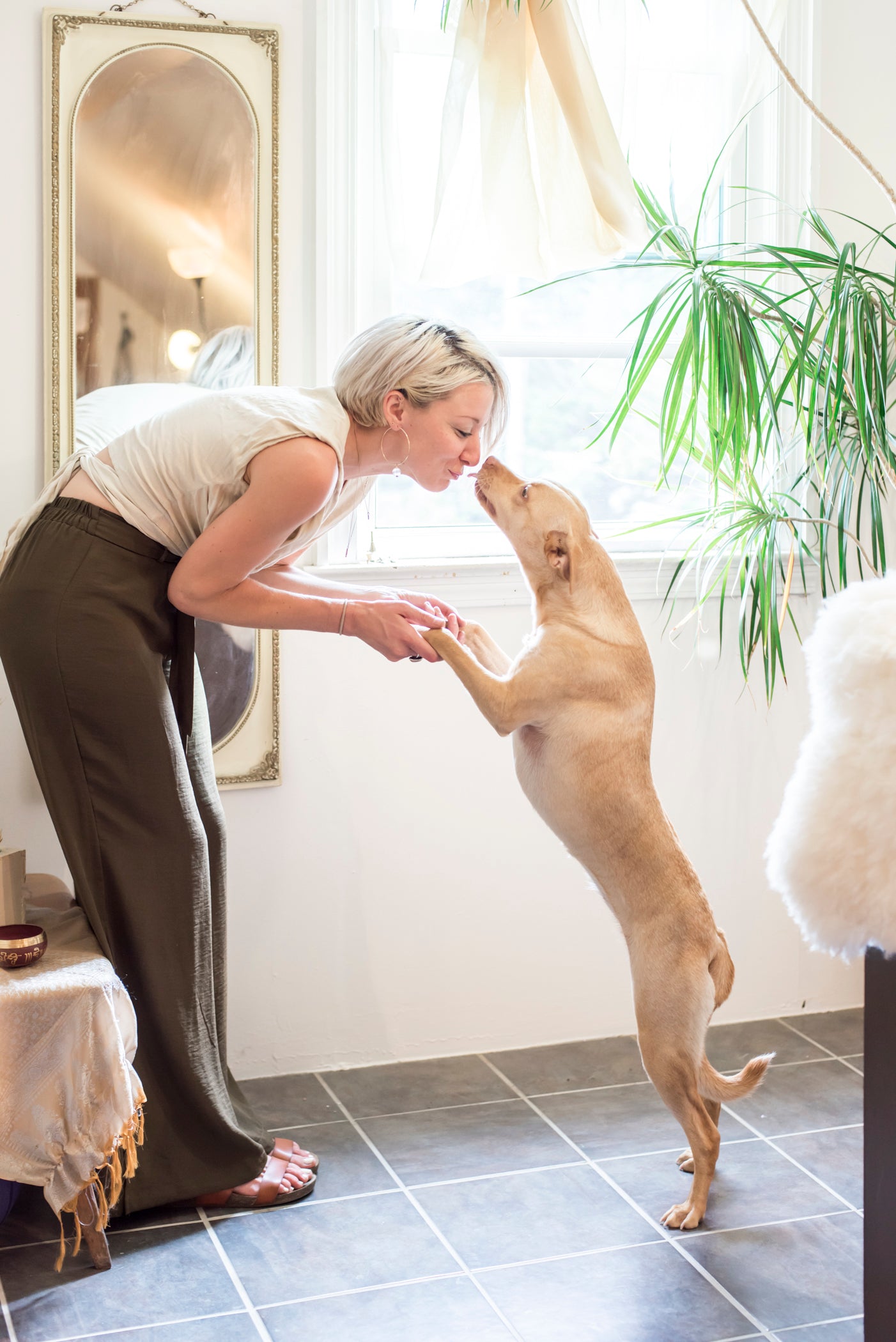 Marisa Krol with her puppy