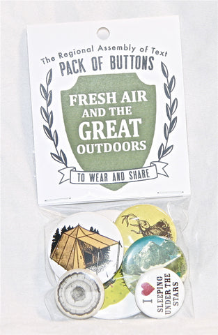 Pack of Buttons (Fresh Air and the Great Outdoors)