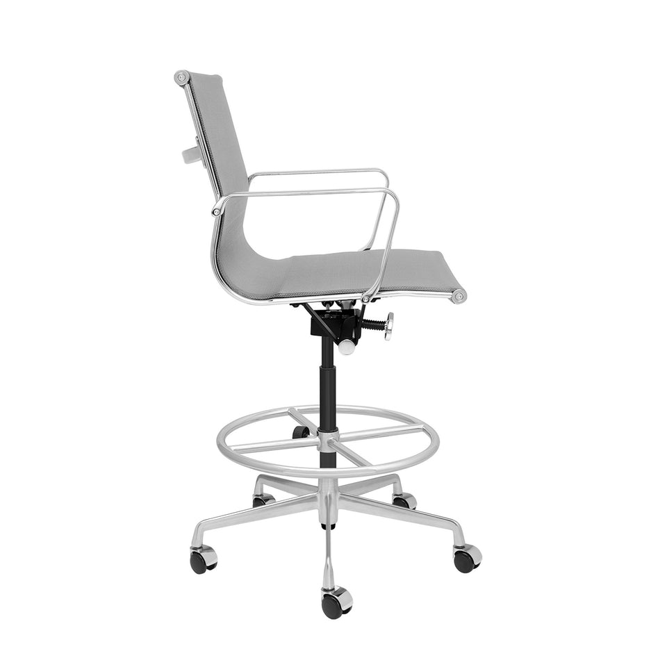 SHIPS FEB 18TH - SOHO Mesh Drafting Chair (Light Grey)