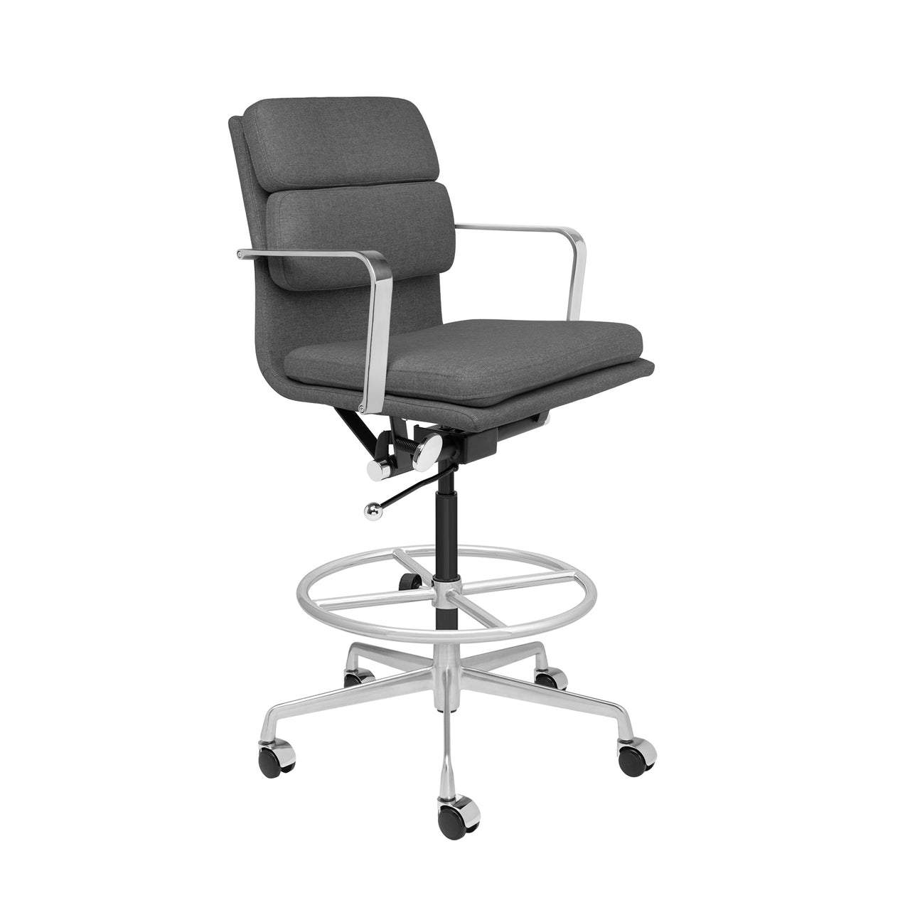 SOHO Soft Pad Drafting Chair (Charcoal Fabric)