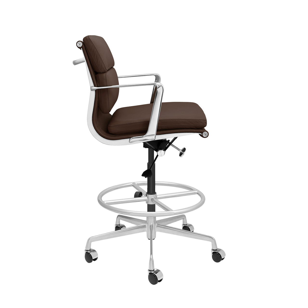 Pro Soft Pad Drafting Chair (Dark Brown Italian Leather)