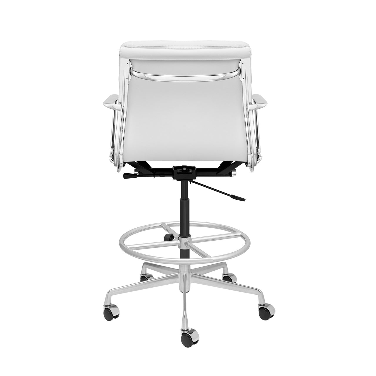 Pro Soft Pad Drafting Chair (White Italian Leather)