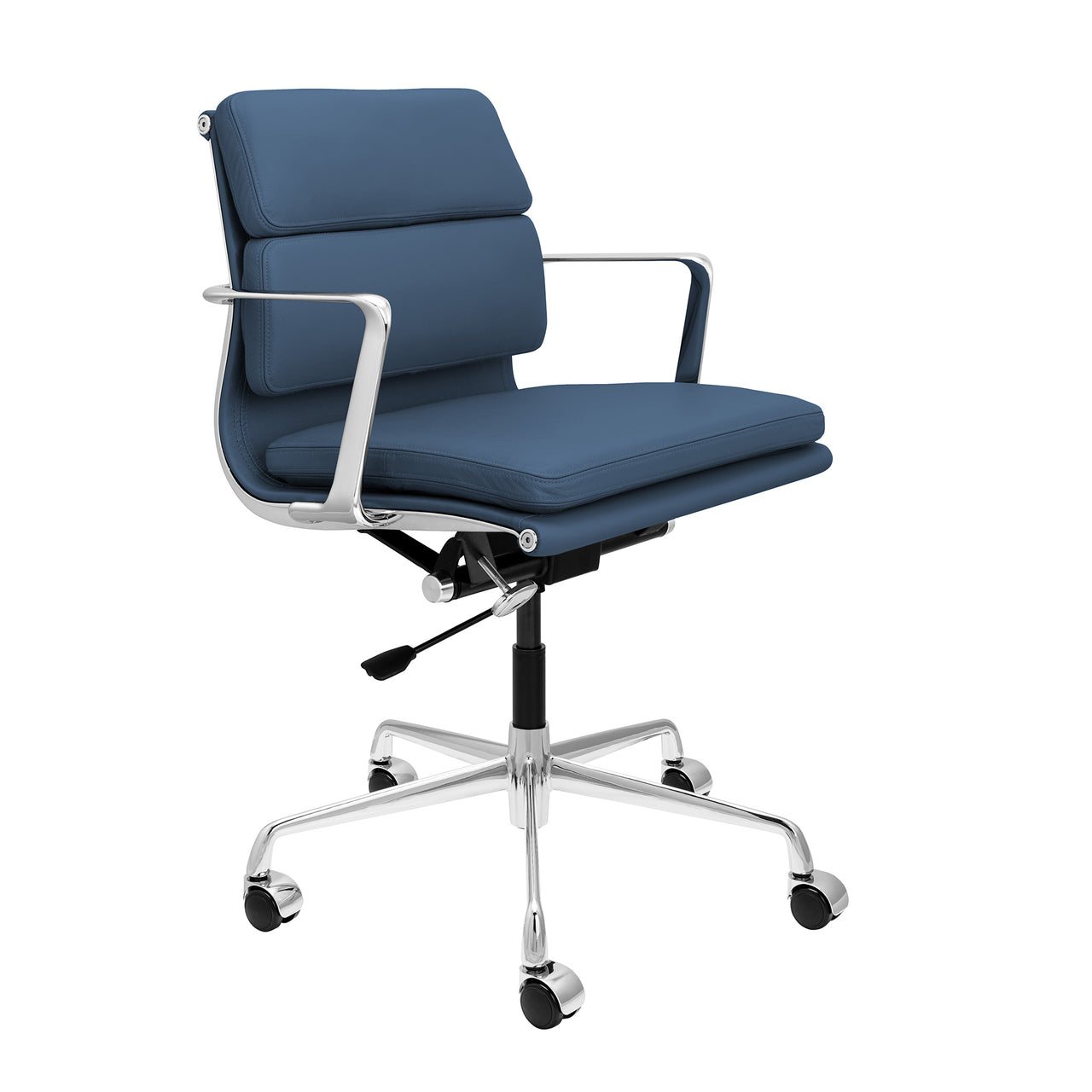 Pro Soft Pad Management Chair (Blue Italian Leather)
