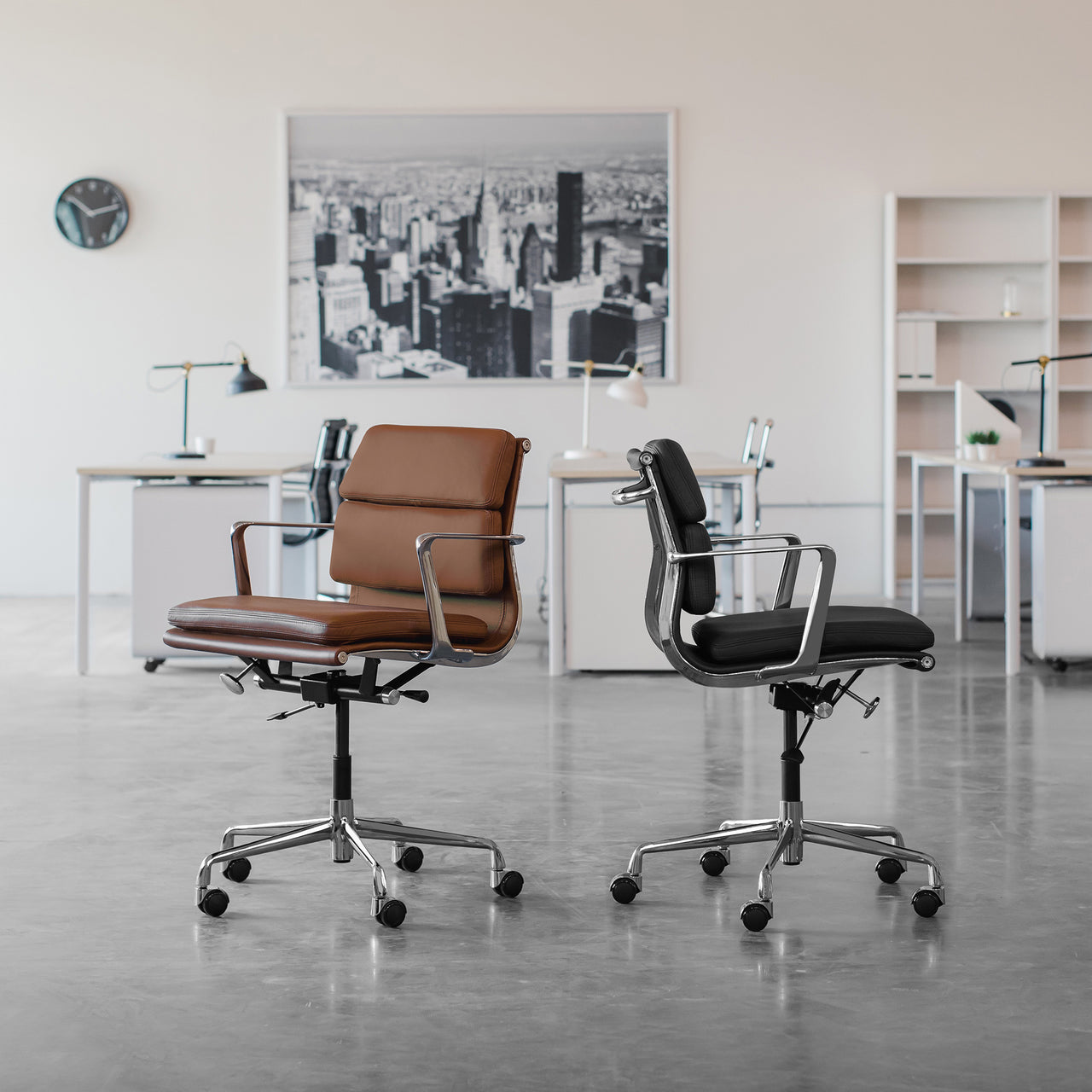 Pro Soft Pad Management Chair (Brown Italian Leather)