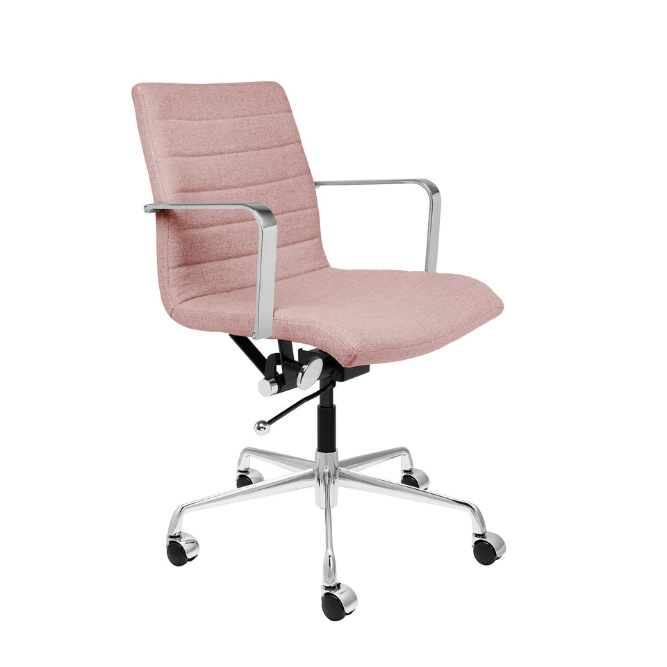 SOHO Ribbed Management Chair (Coral Pink Fabric)