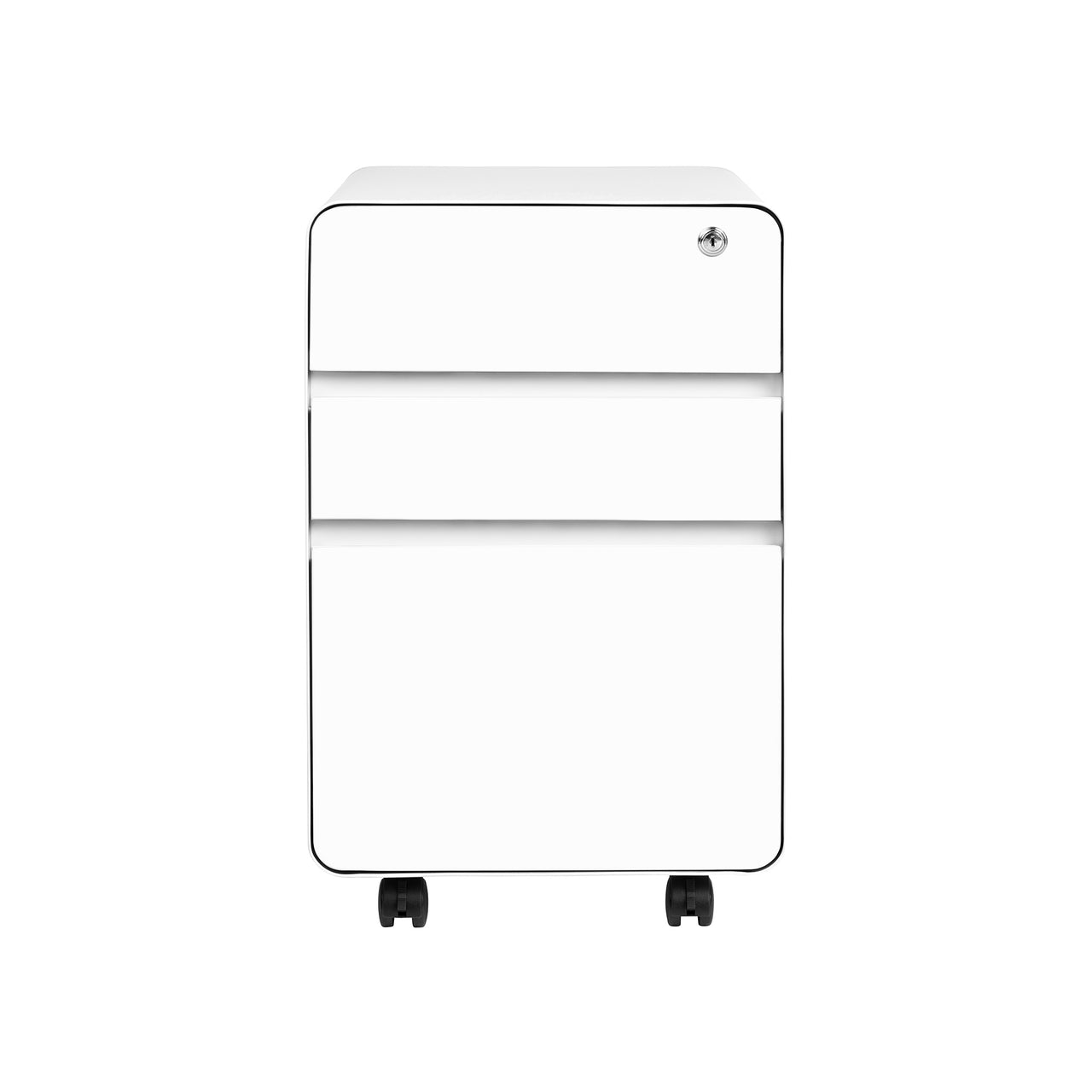 Stockpile Flat 3-Drawer File Cabinet (White)