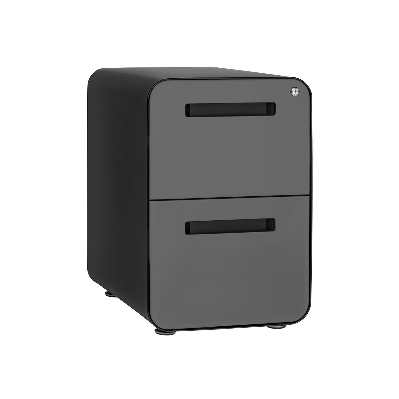 Stockpile Curve 2-Drawer File Cabinet (Black/Grey)