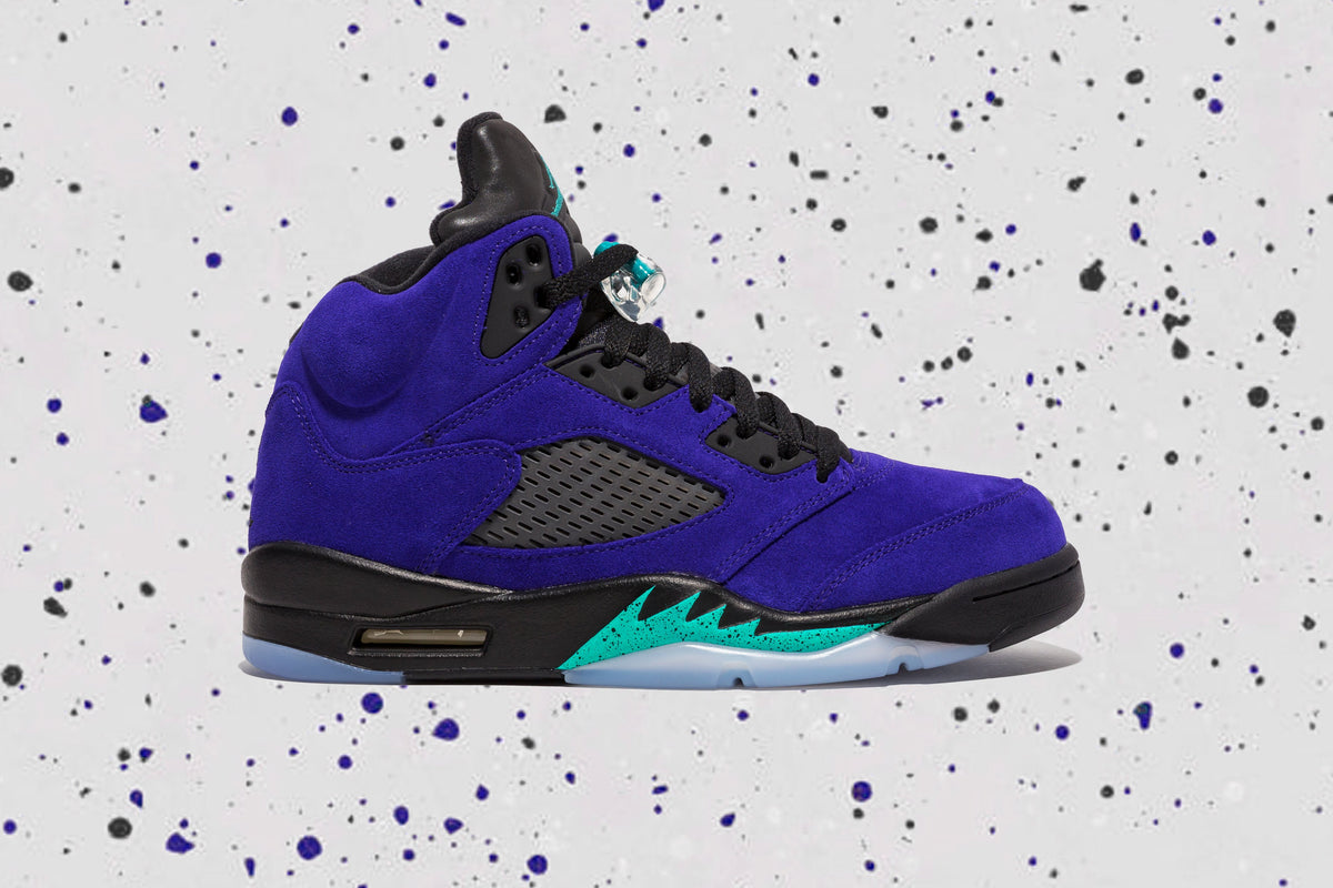 jordan 5 alternate grape on feet