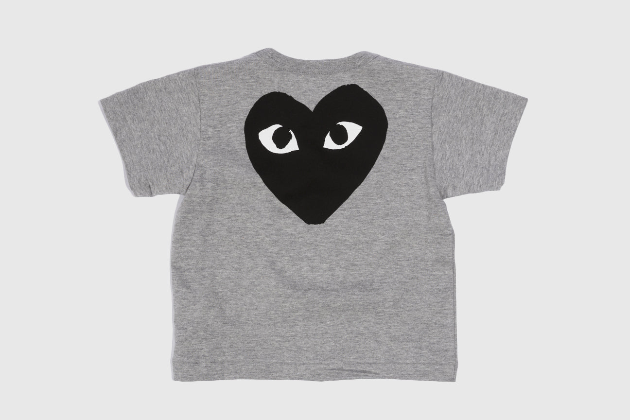 cdg play grey t shirt