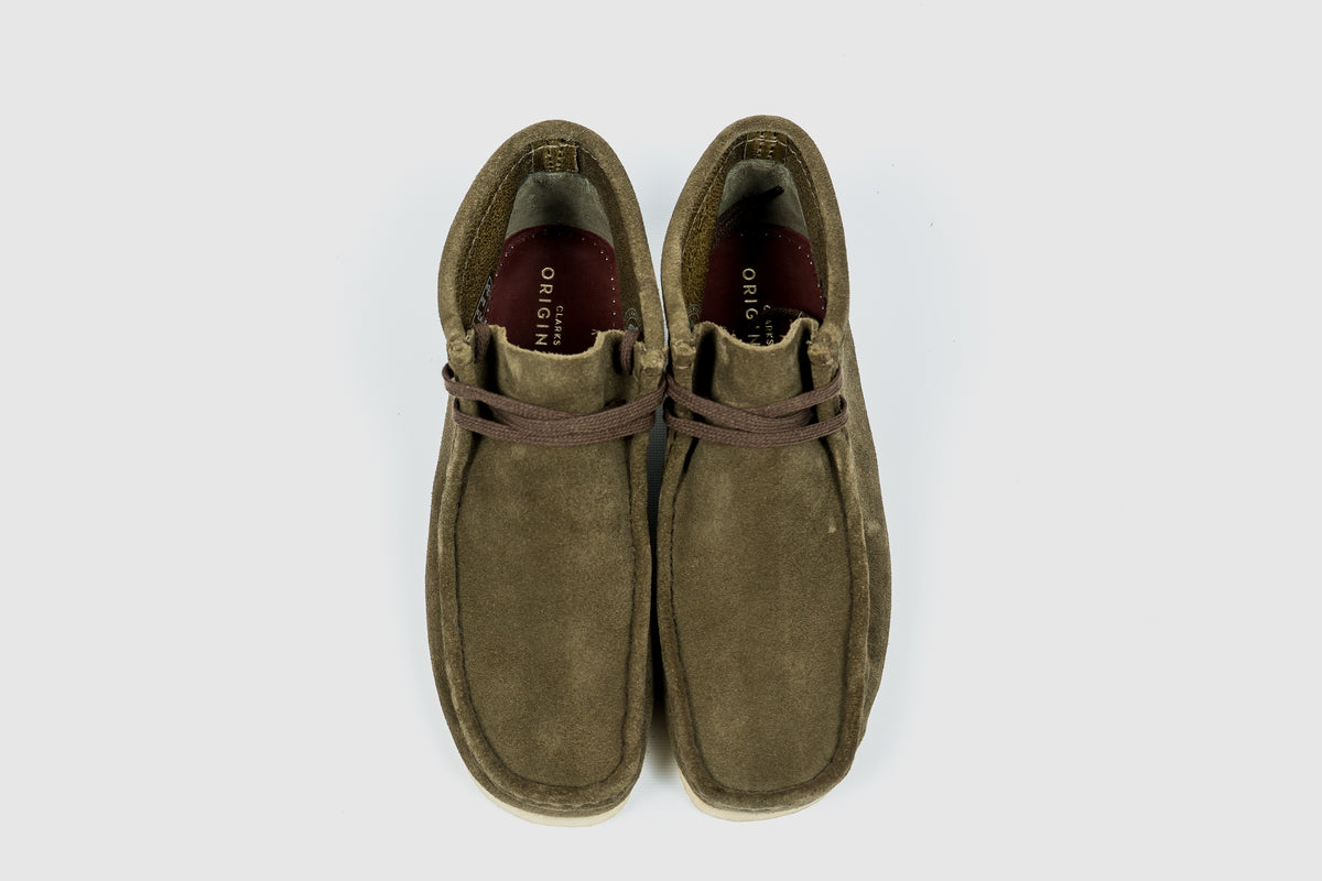 wallabee olive suede