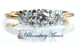 Vintage Tiffany & Co. 0.90ct 3s-stone Diamond Engagement Ring