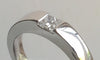 Cartier .25CT Princess Diamond Tank 18K White Gold Engagement Ring