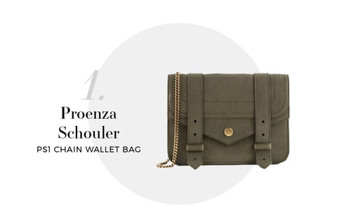Proenza Schouler Cypress Grained Calfskin PS1 Chain Wallet Bag