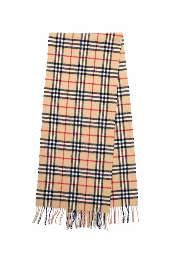 burberry check wool scarf