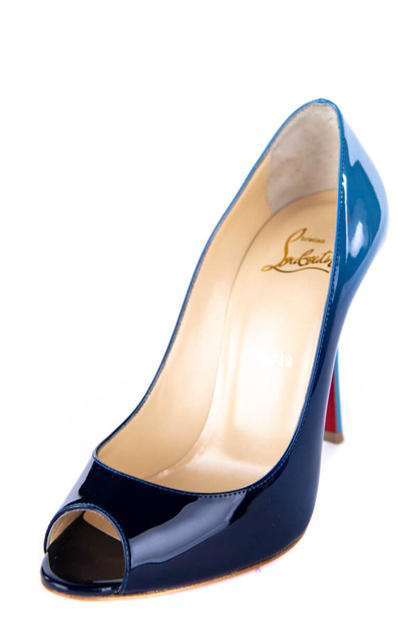 Christian Louboutin Blue Patent Leather 