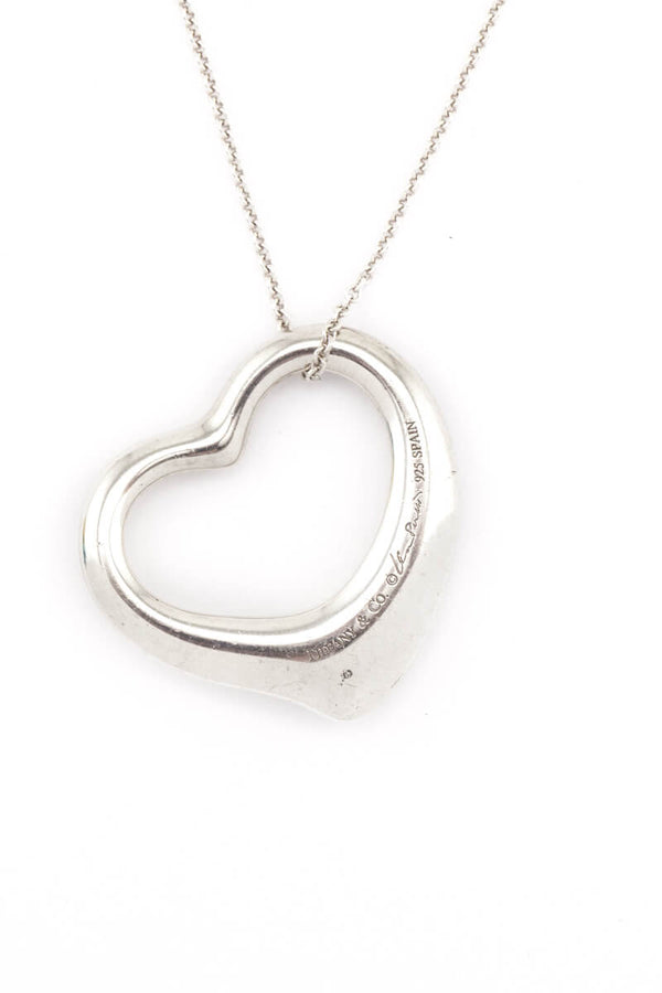 tiffany open heart pendant necklace