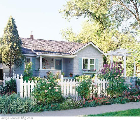 classic American white picket fence boundary