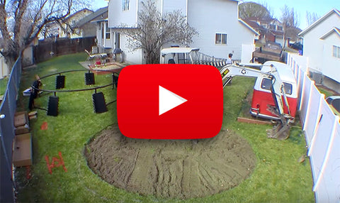 installing a sunken trampoline time lapse