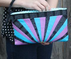 Paper-pieced Sunrise Clutch