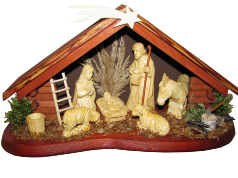 Polish Wood Carved Nativity Set