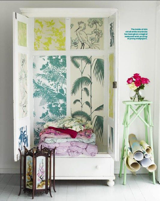 Ideas de decoración para revestir tus muebles con papel pintado