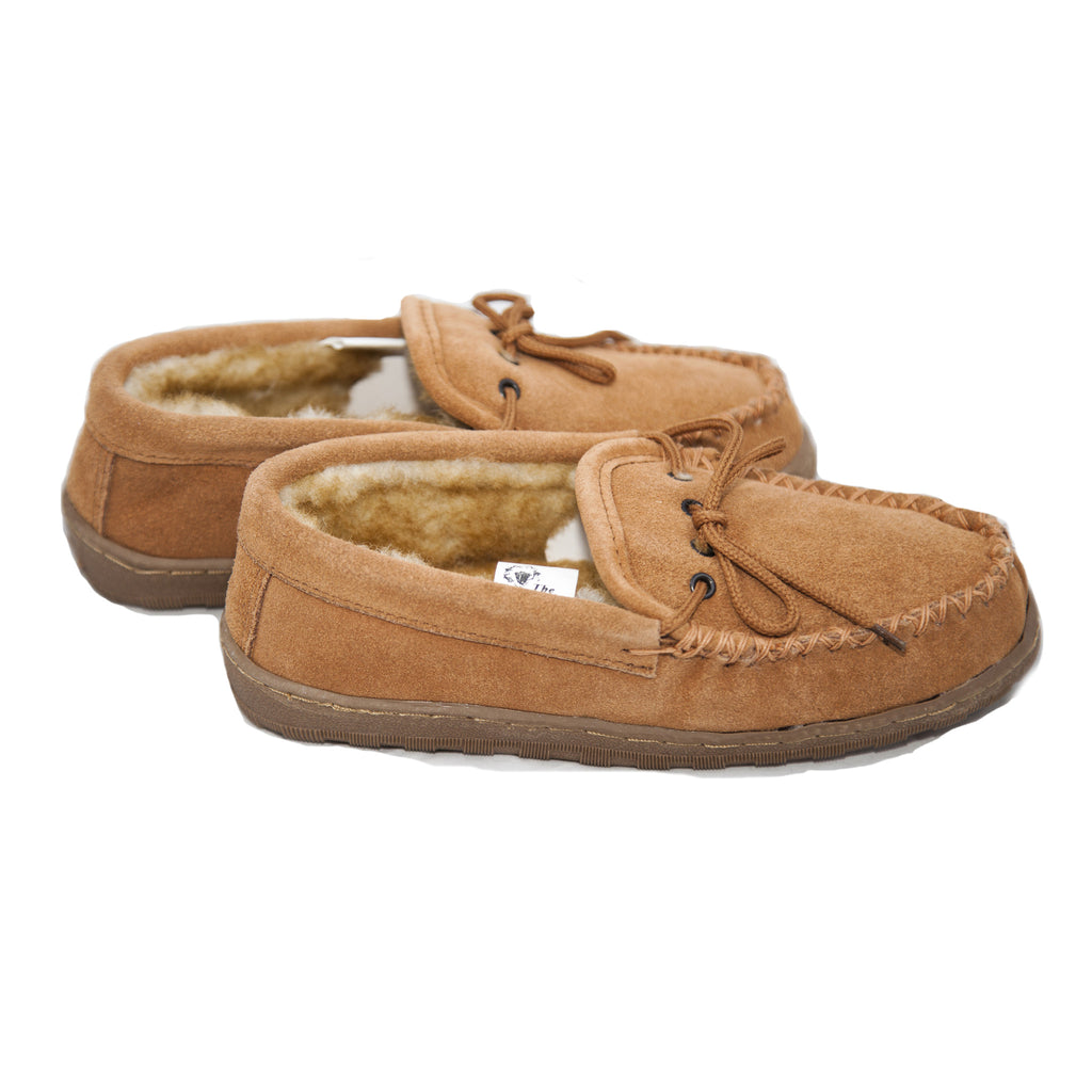 women's hard sole moccasin slippers