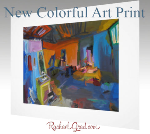 New York Studio Interior Artwork Now Available as an Art Print by artist Rachael grad
