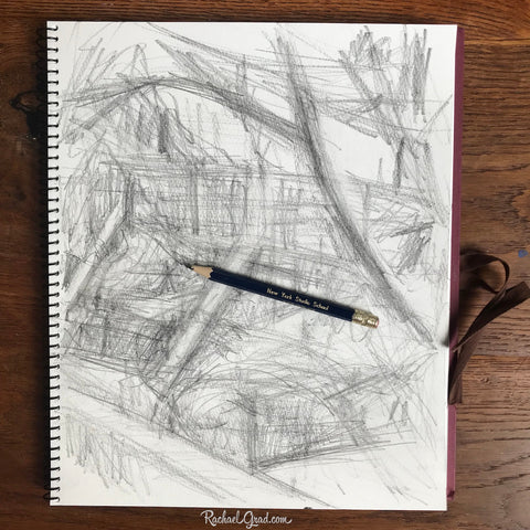 Quitting Law For Art School by Artist Rachael Grad New York Studio School Pencil on Sketchbook drawing