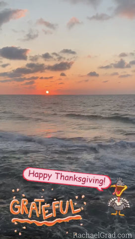 Happy Thanksgiving, Canada! Sunsets on beach photos by Rachael Grad