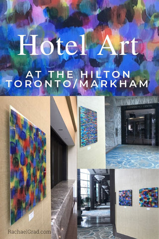 hotel art at the hilton toronto markham suites rachael grad abstract color artwork