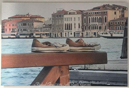old shoes art print on metal limited edition rachael grad artist