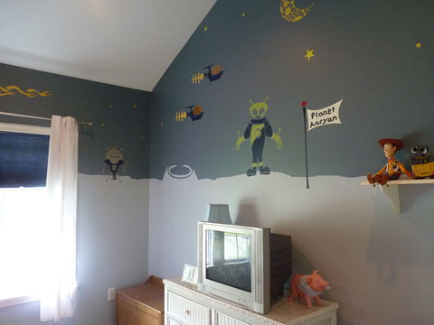 outer space boys room