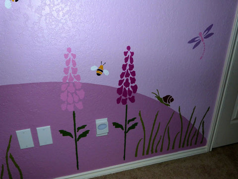 flower wall stencils