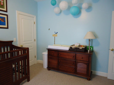 blue baby room walls