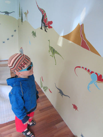 Dino Days Wall Mural Stencil Kit