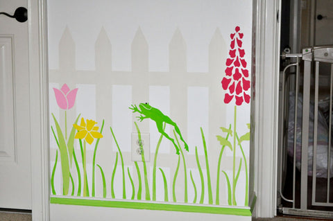 flower wall stencils 