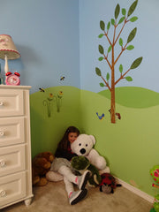 girls room wall mural