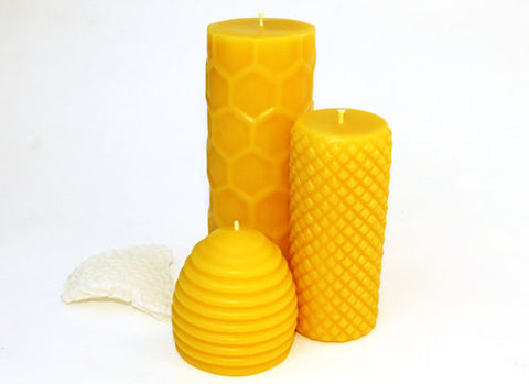 Beeswax Candle Trio