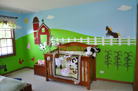 Farm Themed Mural for Kids Room